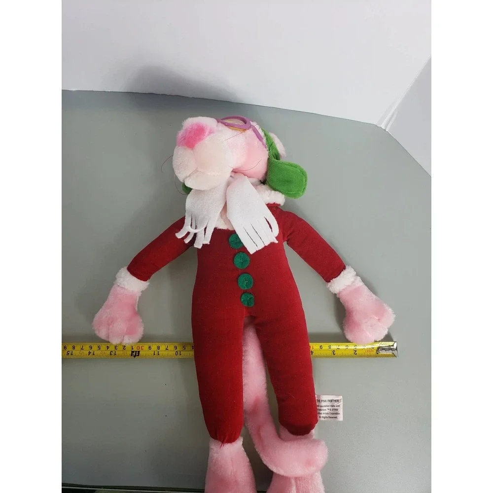 Vintage 1999 Pink Panther Christmas Plush‎ Holiday Pajamas Ski Goggles Animal
